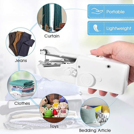New Handy Stitch Mini Sewing Machine Portable Handheld Sewing Machine for Beginners, Home & Travel Clothing Repair