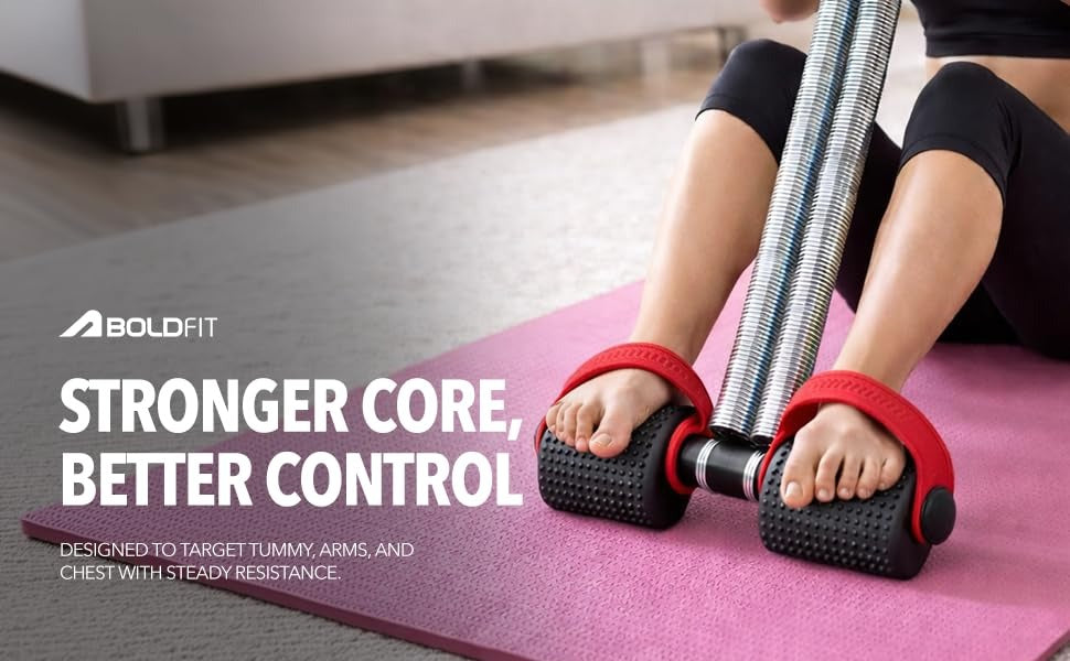 Tummy Trimmer Double Spring Abdominal Exerciser | Portable Resistance Workout Equipment | Home Fitness Exercise Machine for Abs, Arms & Legs