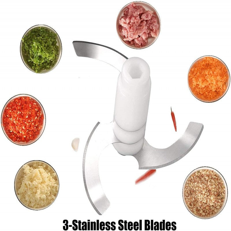 Manual Food Chopper Hand Press – Vegetable, Onion & Meat Cutter | Mini Hand-Powered Kitchen Chopper