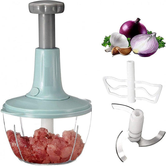 Manual Food Chopper Hand Press – Vegetable, Onion & Meat Cutter | Mini Hand-Powered Kitchen Chopper