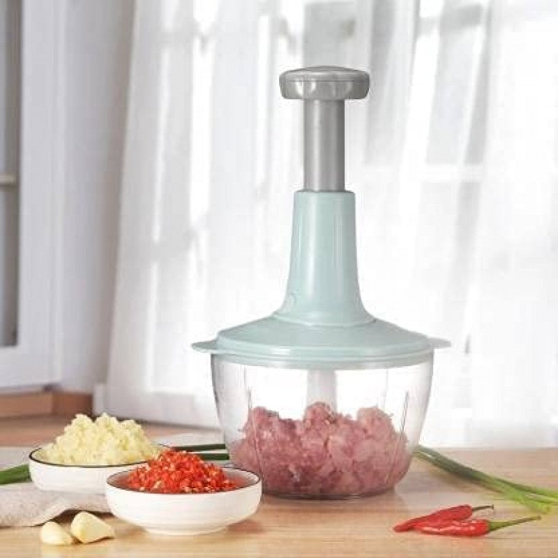 Manual Food Chopper Hand Press – Vegetable, Onion & Meat Cutter | Mini Hand-Powered Kitchen Chopper