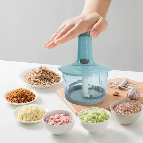 Manual Food Chopper Hand Press – Vegetable, Onion & Meat Cutter | Mini Hand-Powered Kitchen Chopper