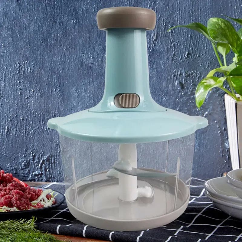 Manual Food Chopper Hand Press – Vegetable, Onion & Meat Cutter | Mini Hand-Powered Kitchen Chopper