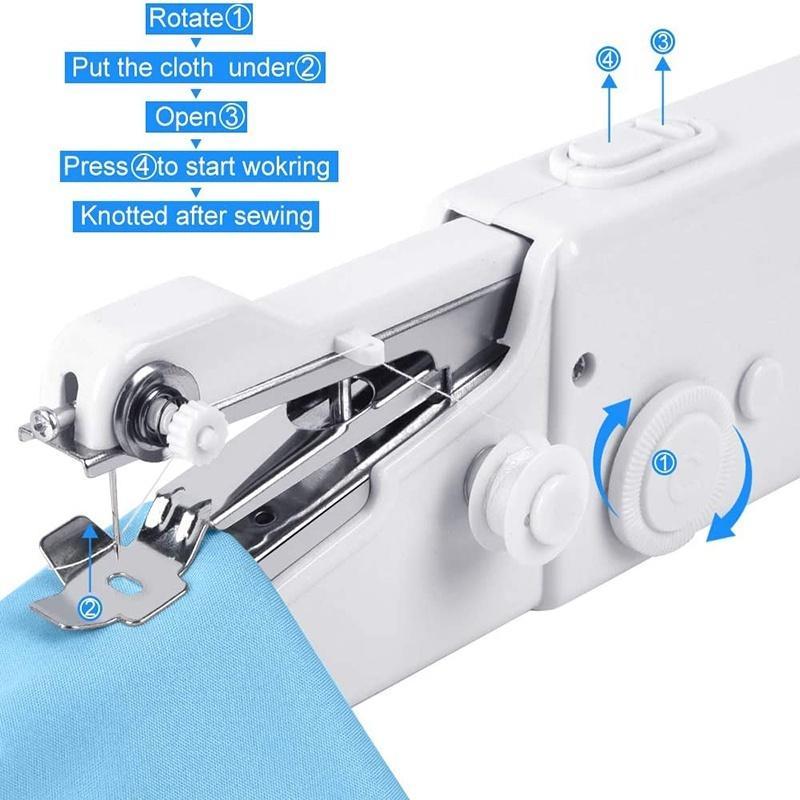 New Handy Stitch Mini Sewing Machine Portable Handheld Sewing Machine for Beginners, Home & Travel Clothing Repair