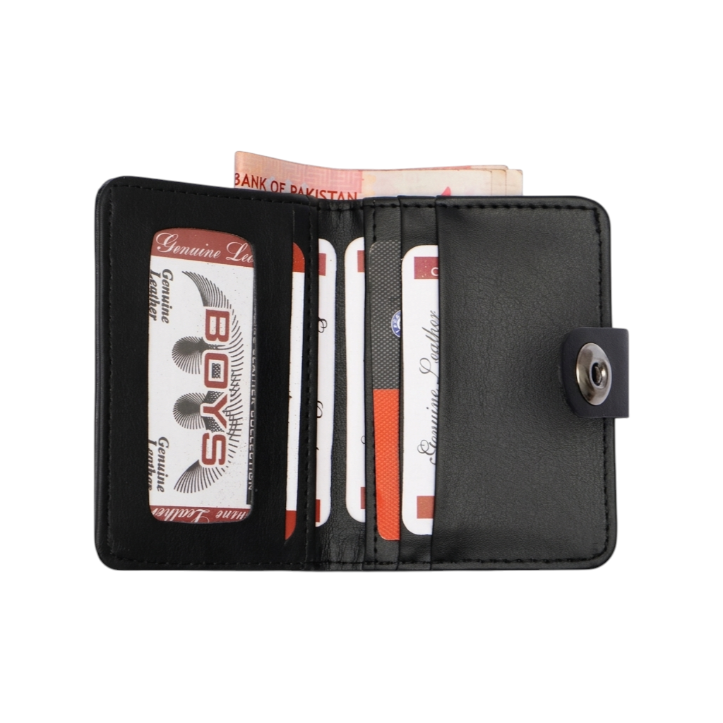 Magnetic Button Card Holder for Men & Women – Slim, Stylish & Compact Wallet