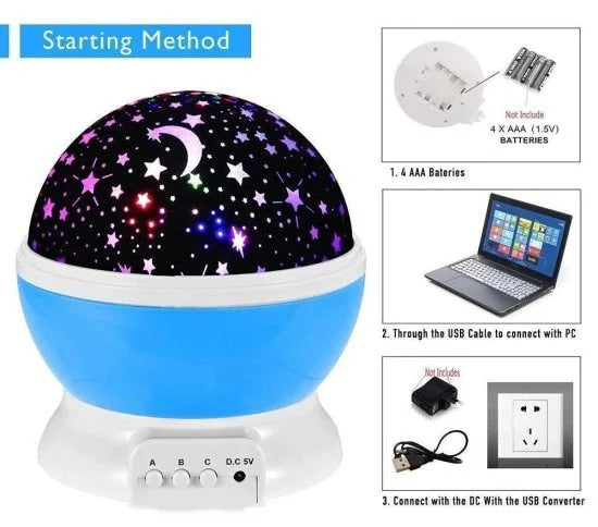 Star Master LED Starry Sky Night Light Projector | Galaxy Projector Lamp for Bedroom & Kids Room