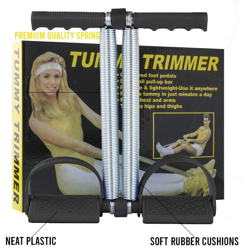 Tummy Trimmer Double Spring Abdominal Exerciser | Portable Resistance Workout Equipment | Home Fitness Exercise Machine for Abs, Arms & Legs
