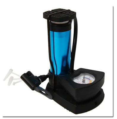 Foot & Hand Air Pump with Pressure Gauge – Manual Tyre Inflator Pump for Car, Bike, Bicycle & Motorcycle