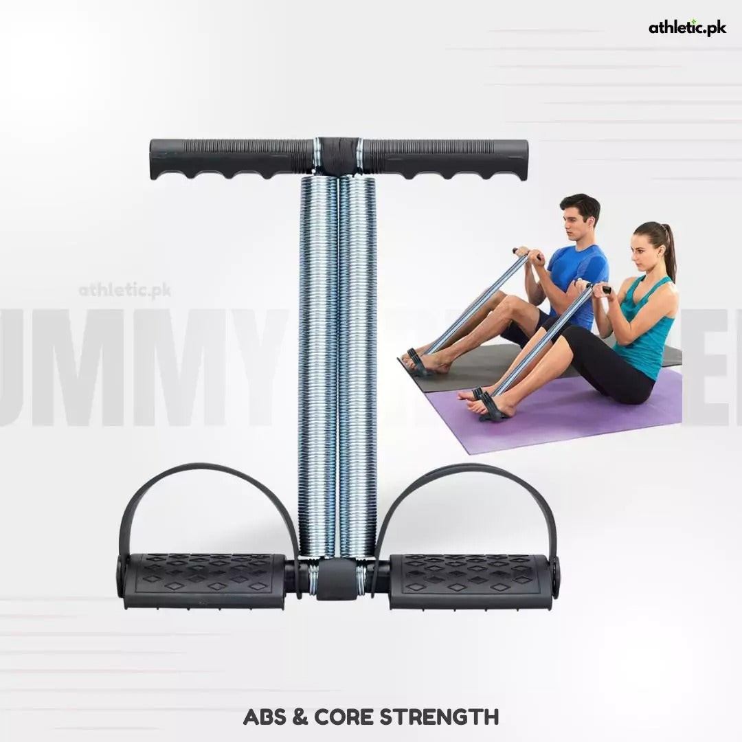 Tummy Trimmer Double Spring Abdominal Exerciser | Portable Resistance Workout Equipment | Home Fitness Exercise Machine for Abs, Arms & Legs