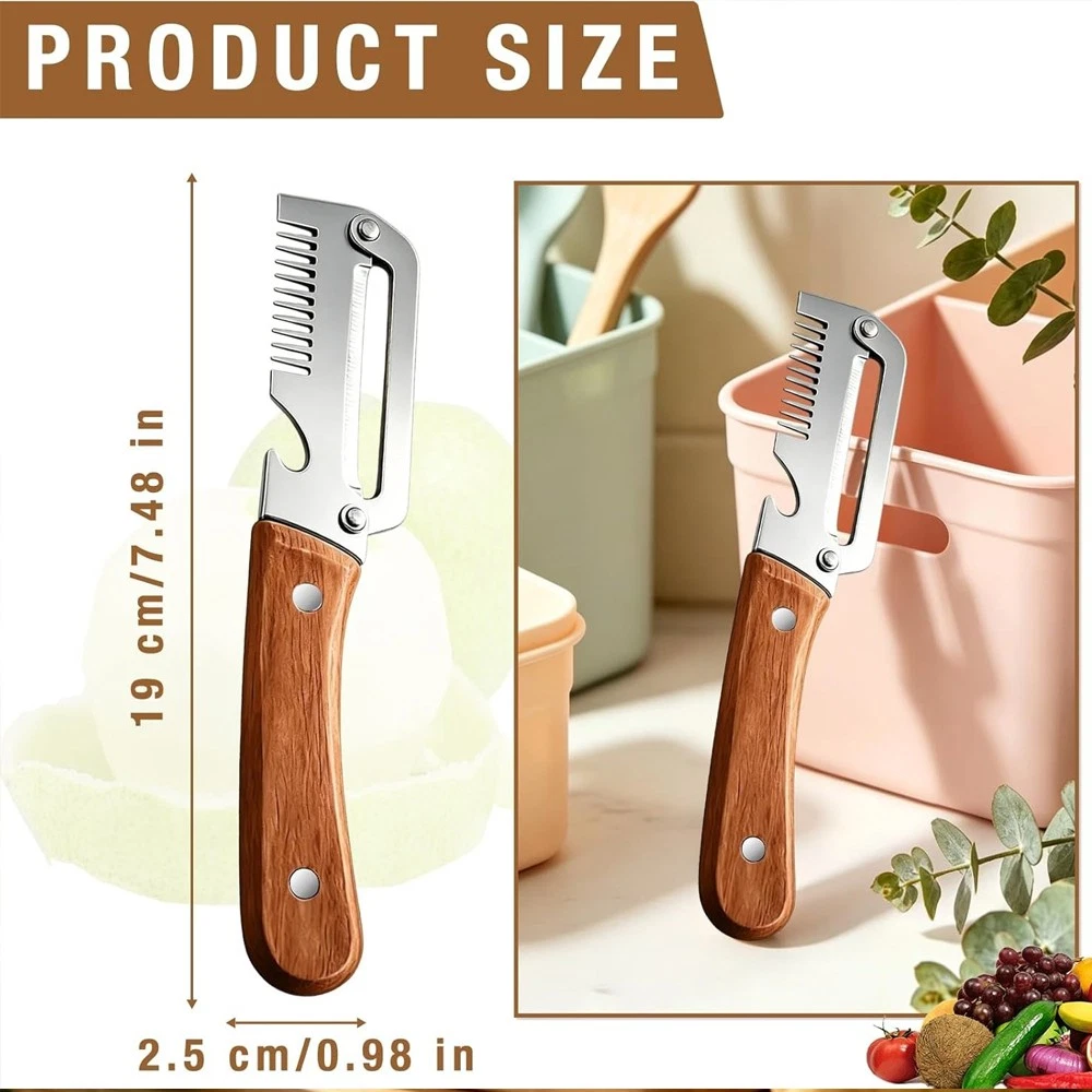 Multifunctional Vegetable Peeler & Cutter 4-in-1 | Fruit & Vegetable Slicer, Shredder & Peeler | Kitchen Food Prep Tool