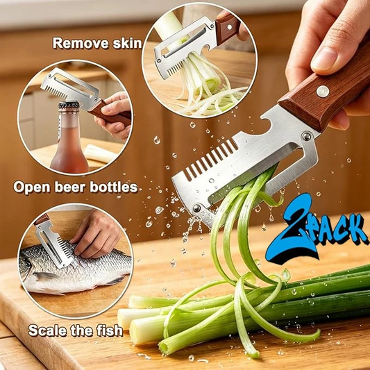 Multifunctional Vegetable Peeler & Cutter 4-in-1 | Fruit & Vegetable Slicer, Shredder & Peeler | Kitchen Food Prep Tool